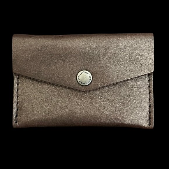 Portland Leather Handbags - Portland Leather mini envelope wallet in METEOR